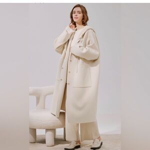 Naploungewear Ana Hooded Wool-Cashmere Coat